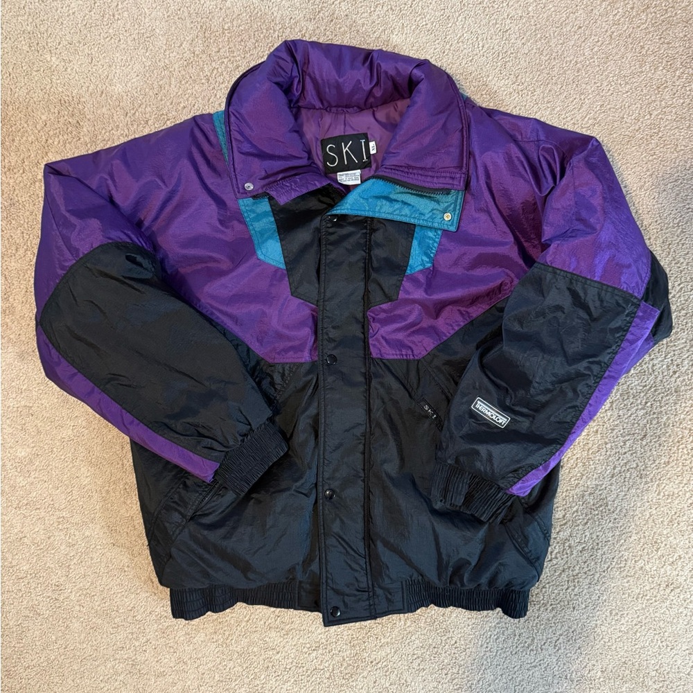 Vintage SKI Purple and Black Jacket